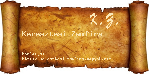 Keresztesi Zamfira névjegykártya